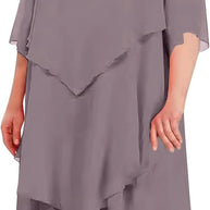 WW | Elegantes Chiffonkleid mit Lagen-Look