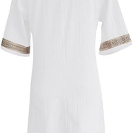 Casalina™ – Luftiges Leinen-Sommerkleid mit Stick-Details