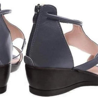 WW | Damen Sandale Mit Erhöhtem Absatz Und Riemen Um Den Knöchel