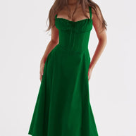 WW - Midikleid mit tailliertem Oberteil und ausgestelltem Rock | Minikleid mit Spaghettiträgern