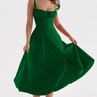 WW - Midikleid mit tailliertem Oberteil und ausgestelltem Rock | Minikleid mit Spaghettiträgern