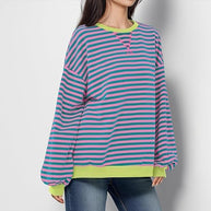 WW | Gemütlicher Oversized Gestreifter Pullover