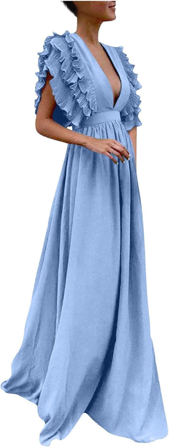 W&W Mode - Elegantes Kleid mit gerafften Ärmeln