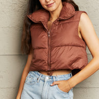 WW | Zip-Up Drawstring Puffer Weste