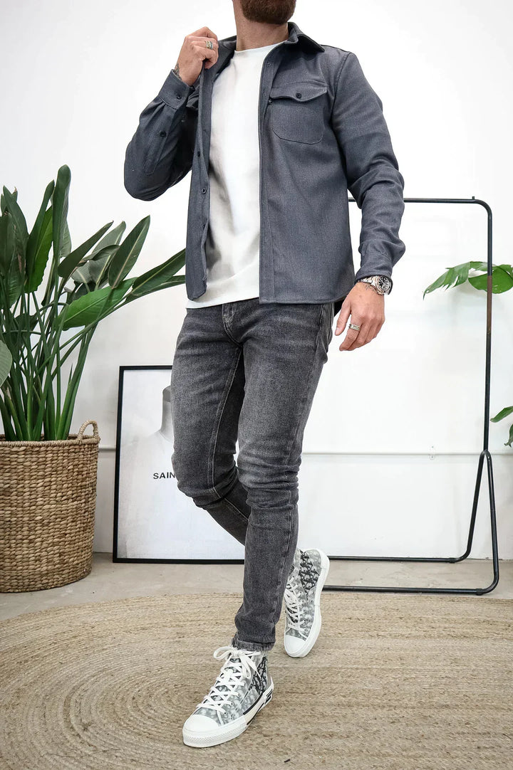 W&W Mode | Premium-Jacke mit Knopfverschluss für Herren | Stylische und bequeme Jacke