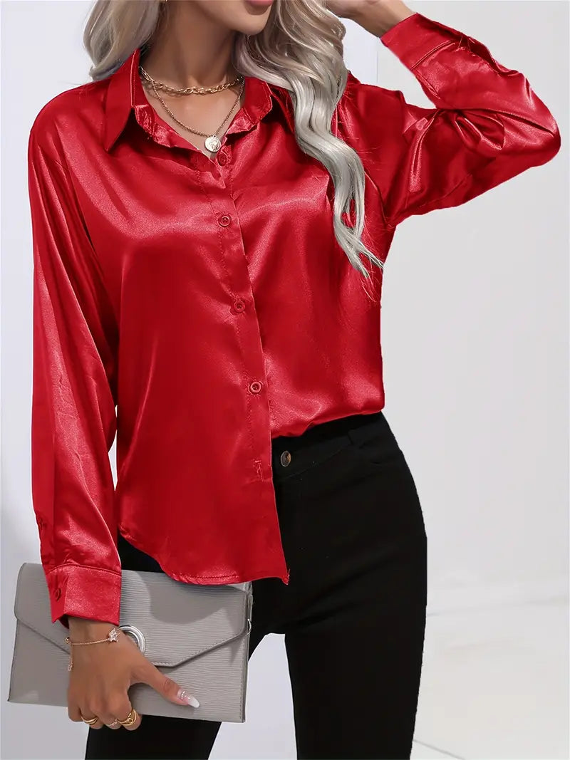 WW | Luxuriöse Satinbluse