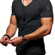 WW | Lässiges T-shirt Mit V-ausschnitt Für Herren