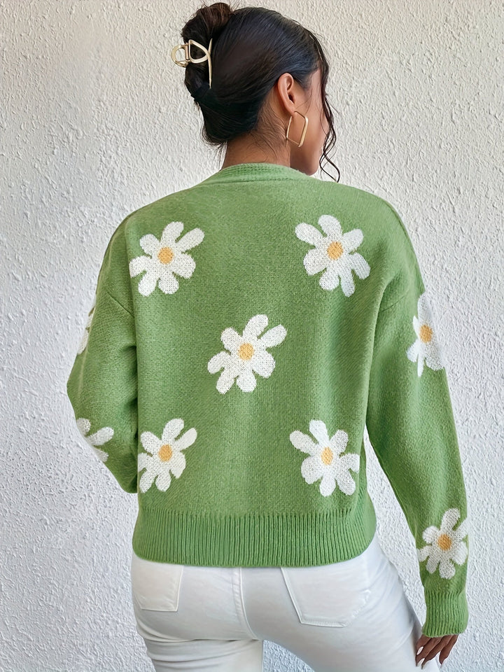 W&W Mode | mit Blumenmuster und langen Ärmeln Für Frauen