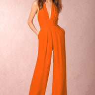WW | Ärmelloser Halterneck Jumpsuit