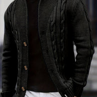 WW | Zopfstrickjacke mit Knöpfen