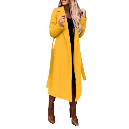 W&W Mode | langer Wickelmantel - stilvolle Winteroberbekleidung für Damen