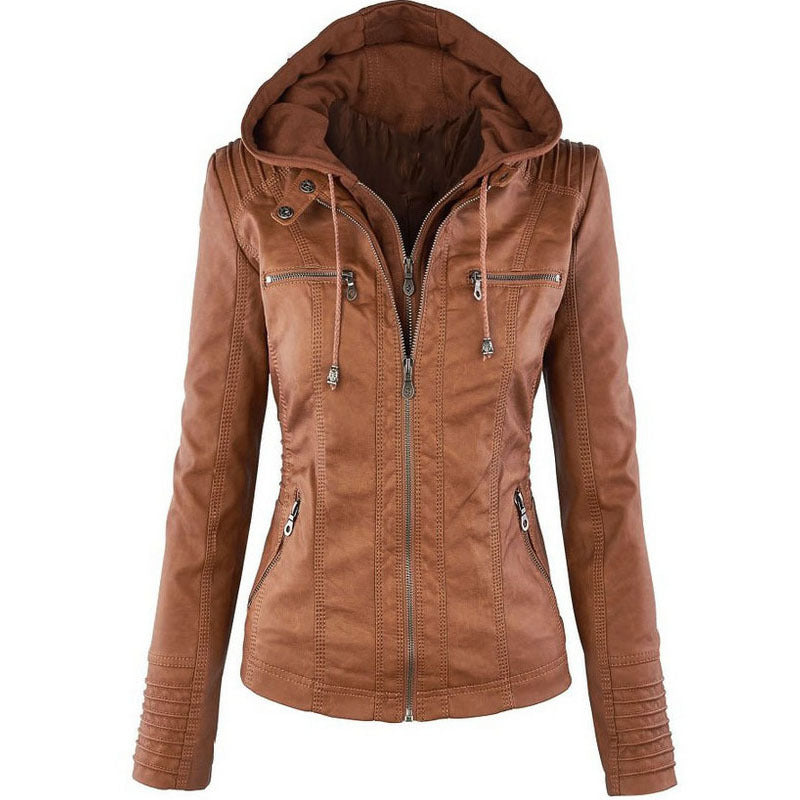 Lederjacke mit Revers