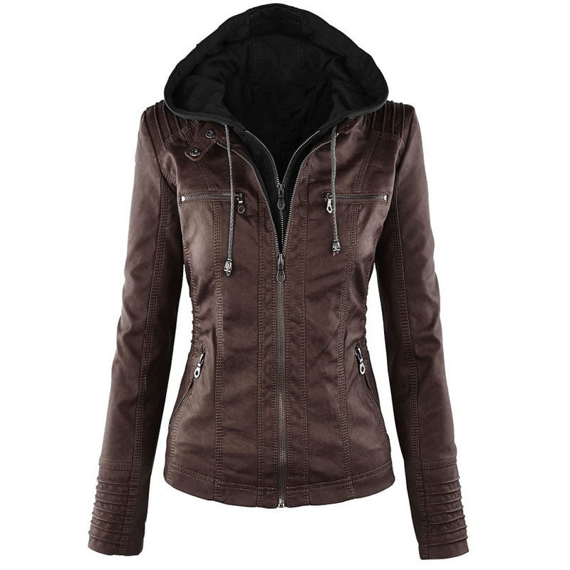 Lederjacke mit Revers