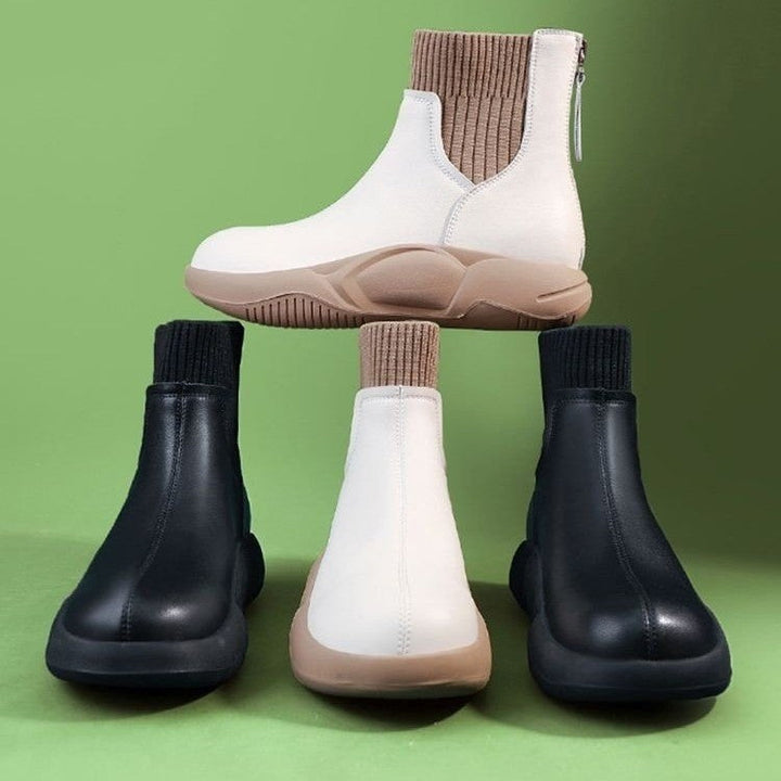 W&W Mode | Klassische Stiefelette mit niedrigem Absatz