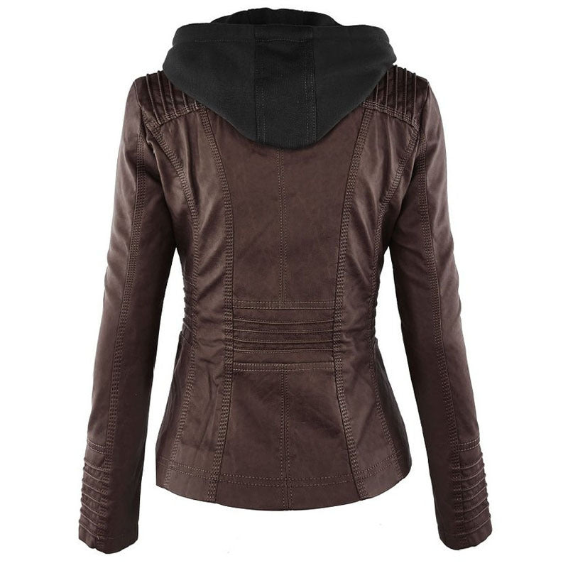 Lederjacke mit Revers