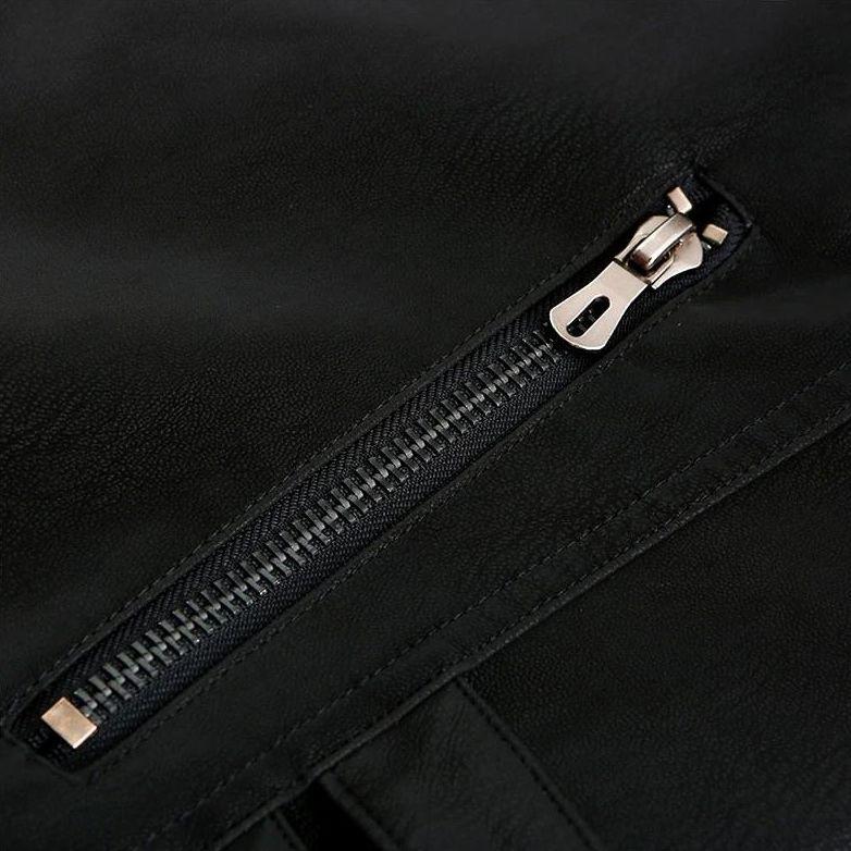 WW | Lässige Männliche Lederjacke Für Männer