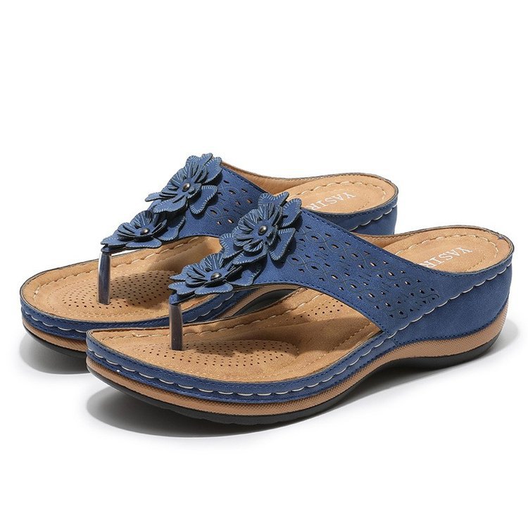 WW | Atmungsaktive Freizeitschuhe Mit Runder Kappe Und Fischgrätenmuster Blume