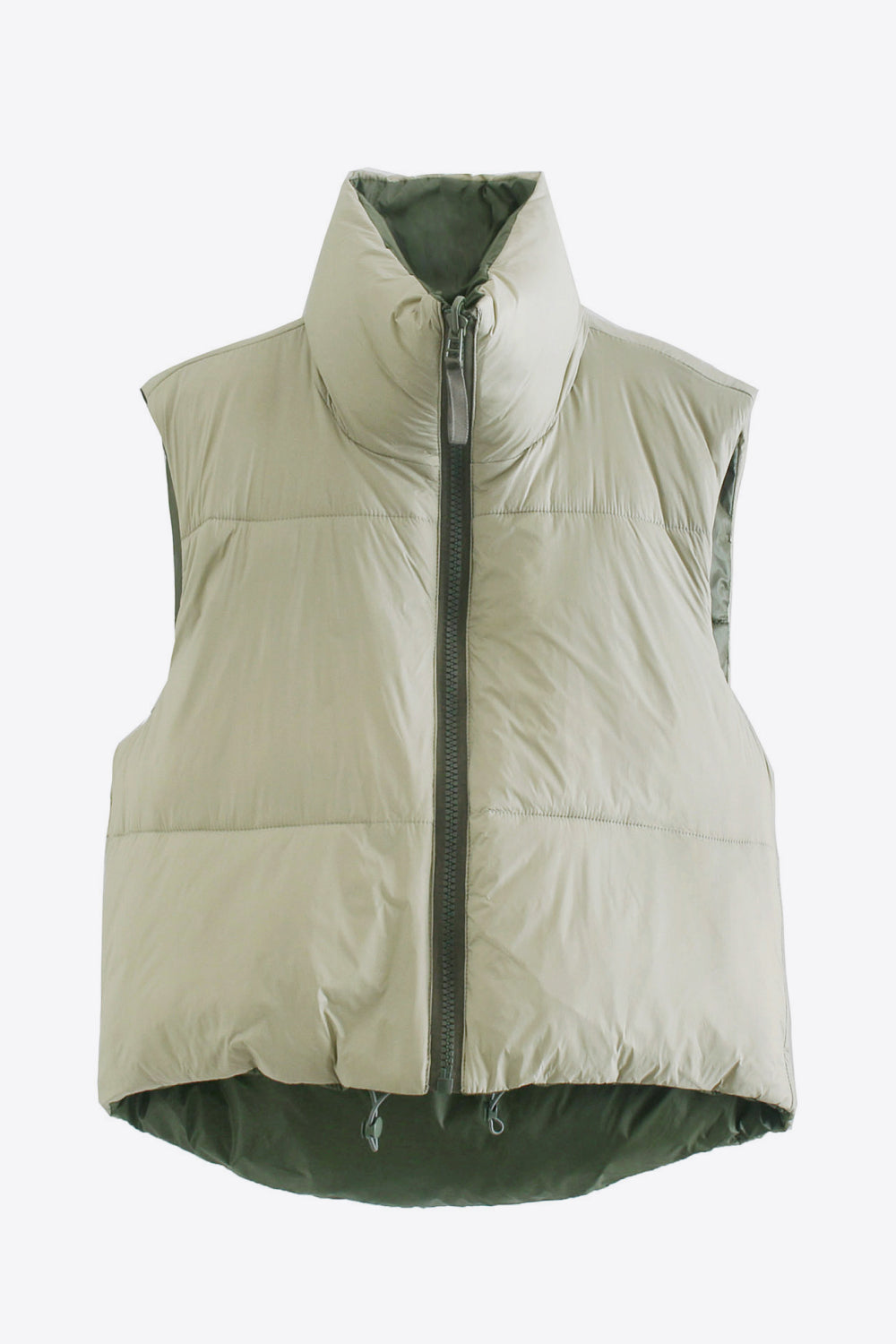 WW | Zip-Up Drawstring Puffer Weste