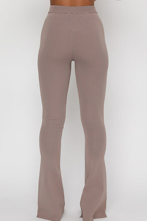 WW | Rosiedress Hohe Taille Schlitz Schlaghosen Skinny Pants