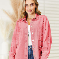 WW | Zerrissene Rohsaum-Denimjacke