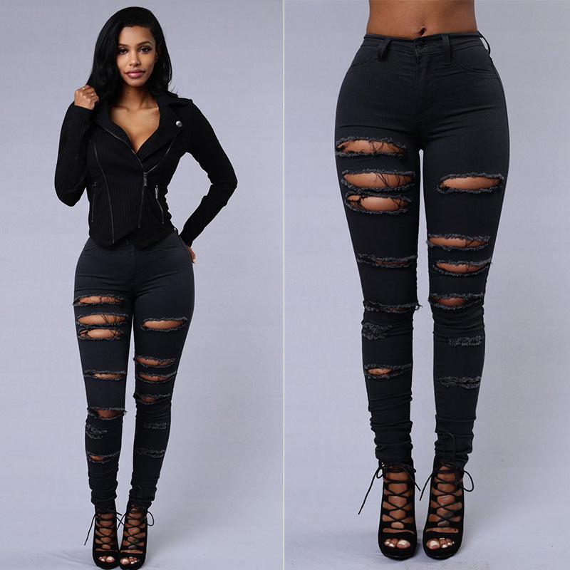 W&W Mode Skinny Damen Jeans - Hohe Taille, lässiger Bleistiftschnitt