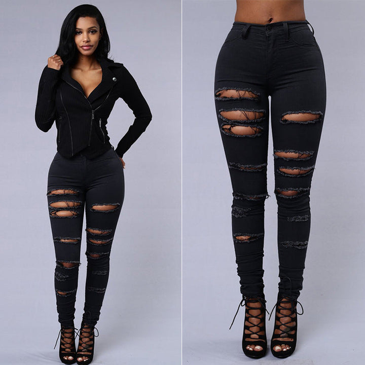 W&W Mode Skinny Damen Jeans - Hohe Taille, lässiger Bleistiftschnitt