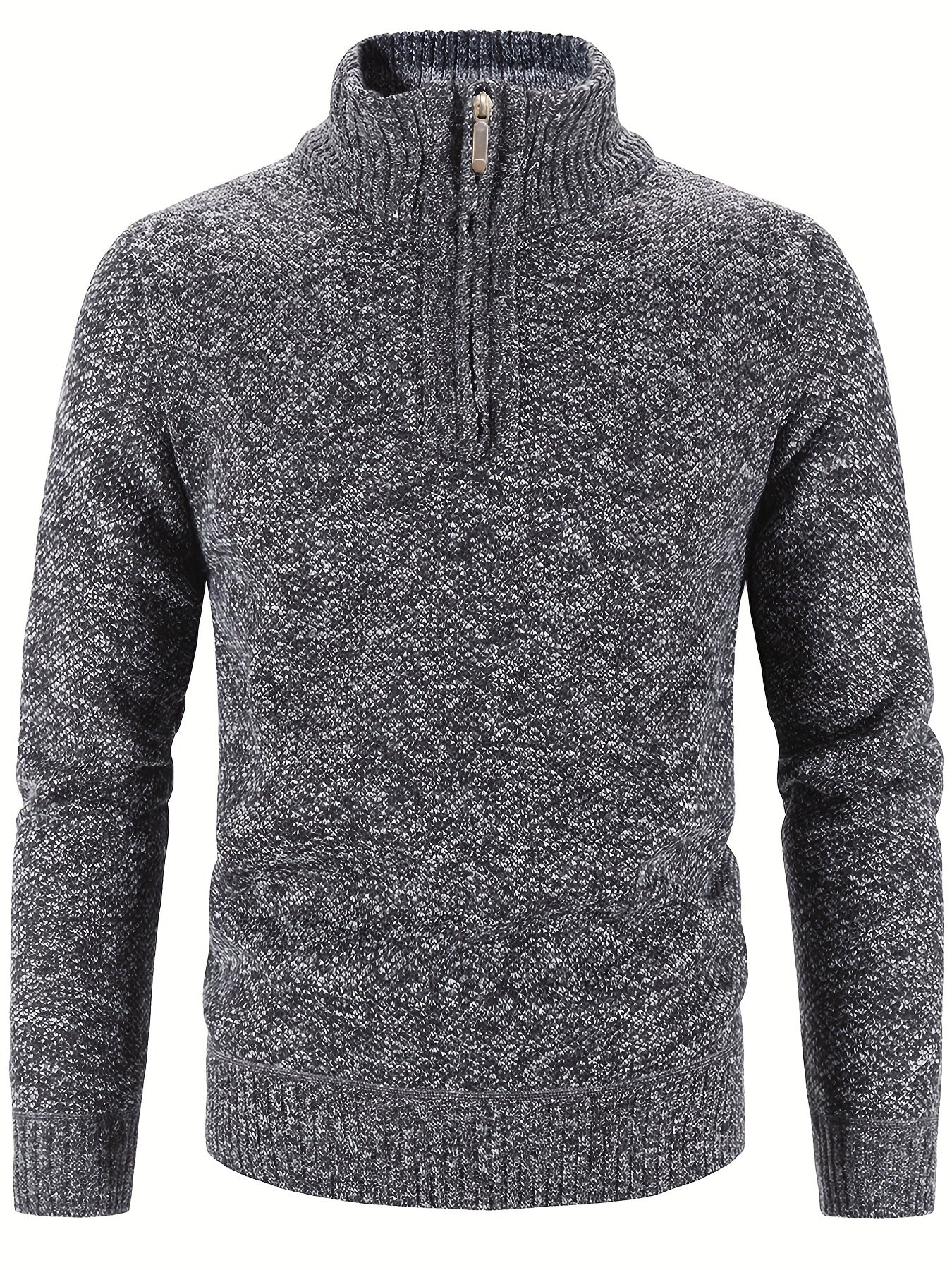 WW | Stilvoller, Lässiger Pullover Mit Halbem Reißverschluss