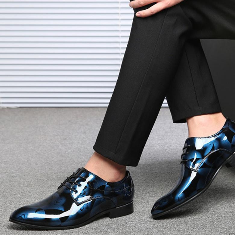 WW | Große Herren Business Freizeitschuhe Aus Glanzleder