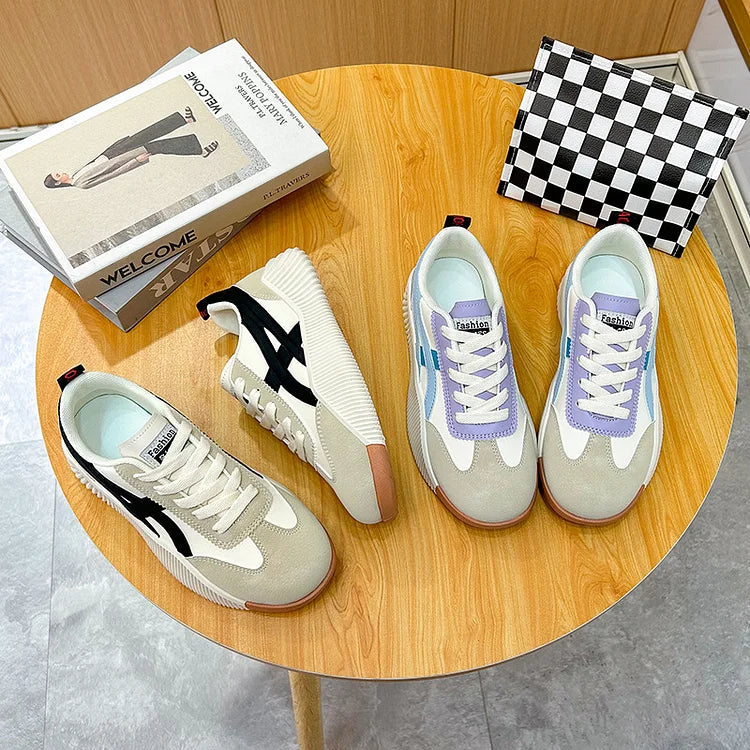 WW | Bequeme Vintage Sneakers in Braun Floriluxe