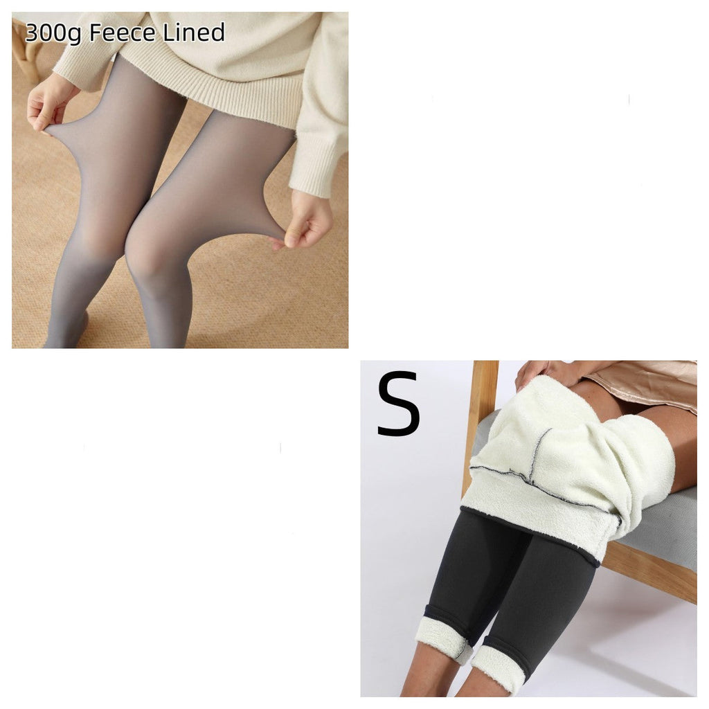 WW | Dicke Fleece Leggings Mit Transparentem Design