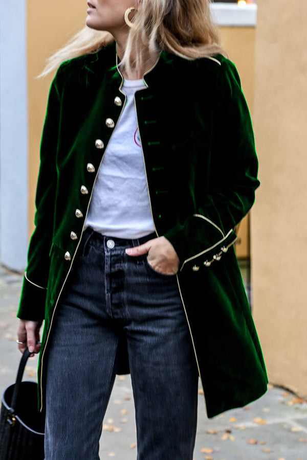 WW | Jacke Samt Wendejacke Mit Militär Look Für Damen
