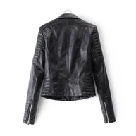 WW - Revers Reißverschluss Slim Fit Lederjacke