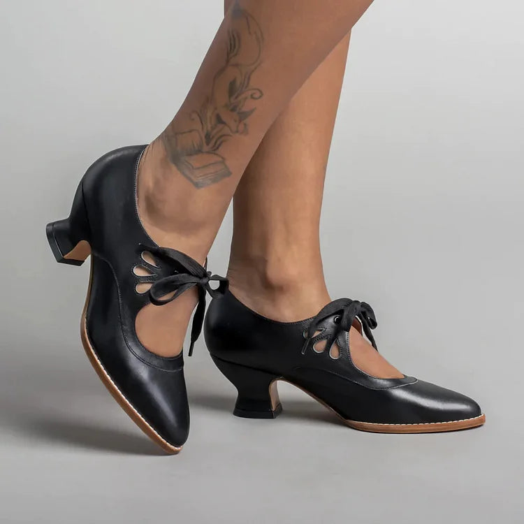 Edwardianische Lederschuhe für Damen