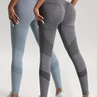 WW | 2 Stk. Sport Leggings für Yoga und Fitness Einfarbige Farbe mit Hohem Stretch.
