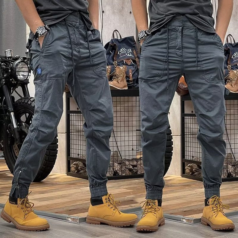 WW | Retro Herren Latzhose Mit Mehreren Taschen Und Elastischer Taille