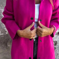 WW | Lässiger einreihiger Cardigan mit Kapuze