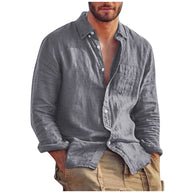WW | Leinen T-shirt V-ausschnitt Herren