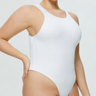 WW | Vollgröße Rundhalsweite Träger Bodysuit