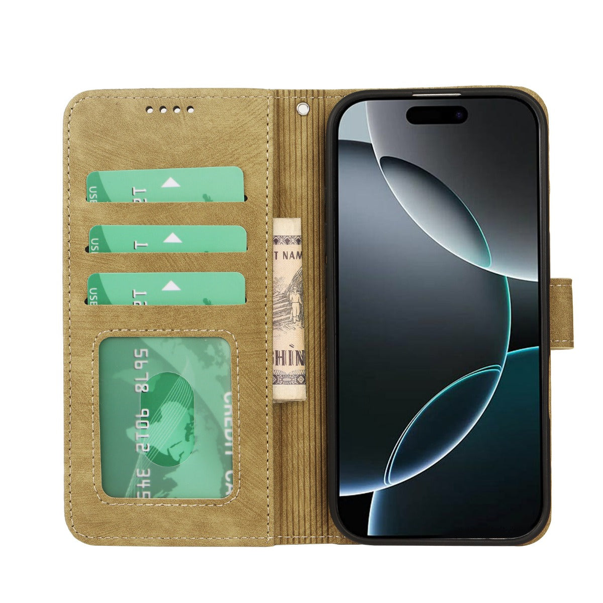 W&W | Apple kleine runde Schnalle Flip Handyhülle