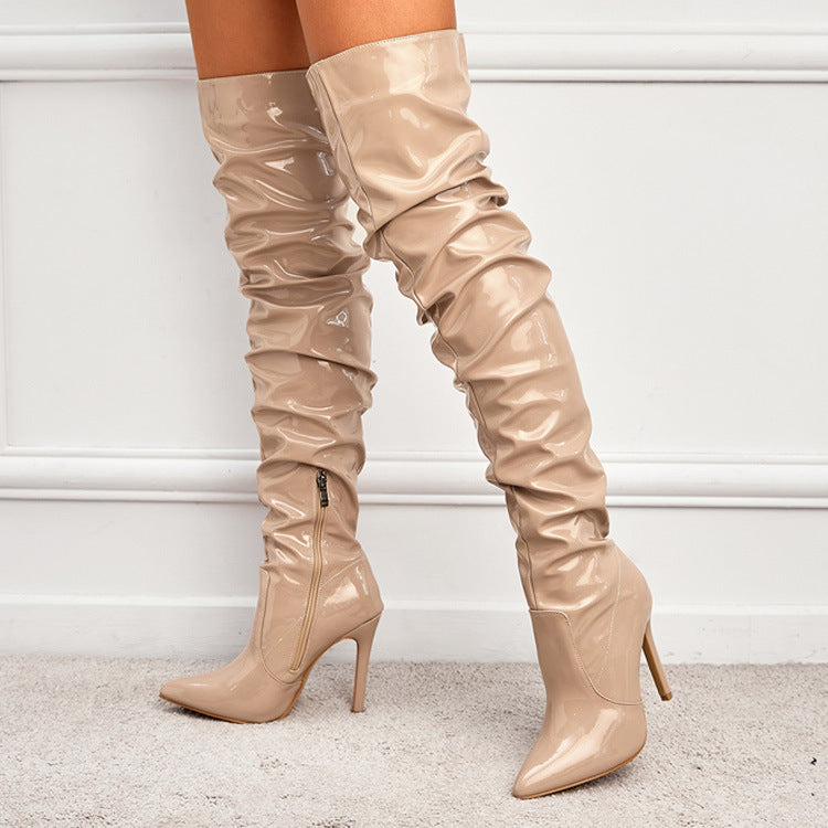 W&W Mode | Kniehohe Lange Stiefel Für Frauen Mit Super Hohem Absatz Für Partys