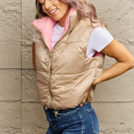 WW | Zip-Up Drawstring Puffer Weste