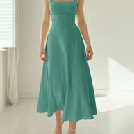 WW | Elegante Rückenfreie Maxi Kleid