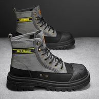 WW | Herren lässige sportliche Canvas Stiefel mit dicker Sohle