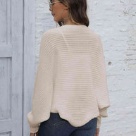 WW | Bat Sleeve Offene Front Kurze Strickjacke