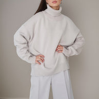 WW | Warmer Oversized Rollkragenpullover Für Den Winter