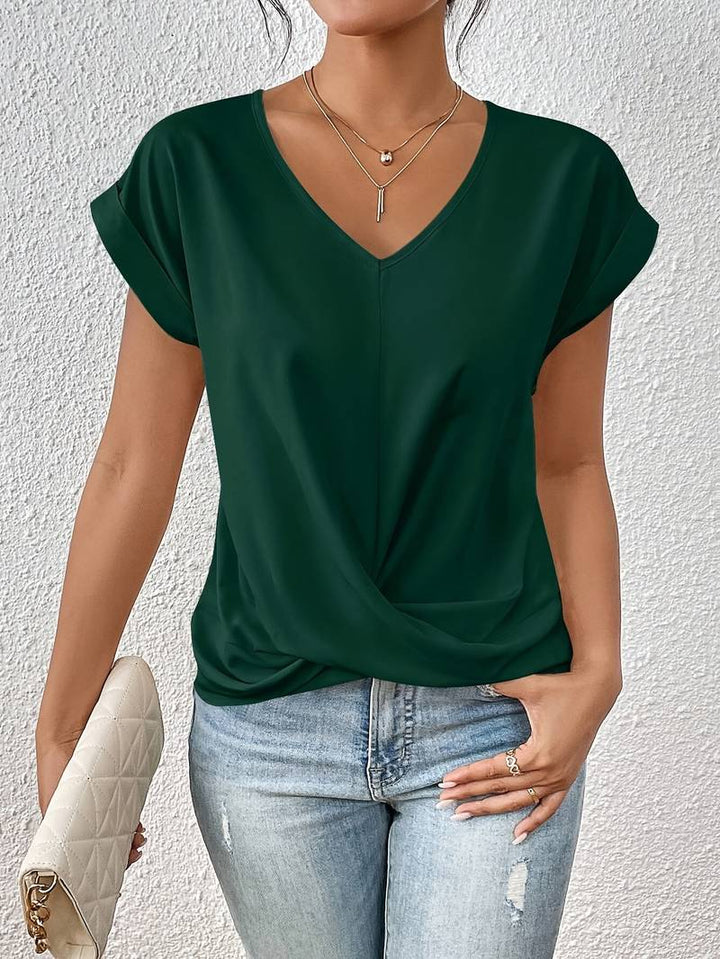 W&W Mode | Kurzarm-V-Ausschnitt-Shirt – Leichtes und stilvolles Basic für Damen
