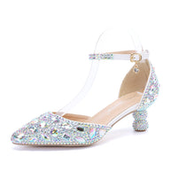 WW | Lavtil Top Sommer Neu Blau Farbe Spitz Kalebass Absatz Rhinestone Multi Farbe Mode Hochzeits Bankett Frauen Schuhe