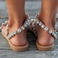 WW | Boho Strand Strass Flip Flops