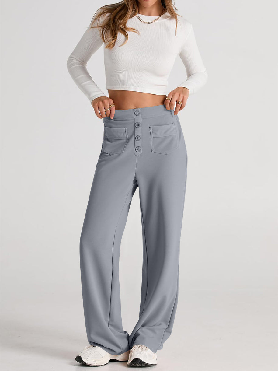 WW | Taille Weite Hose Mit Taschen Elegant Und Komfortabel