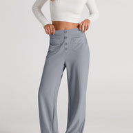 WW | Taille Weite Hose Mit Taschen Elegant Und Komfortabel